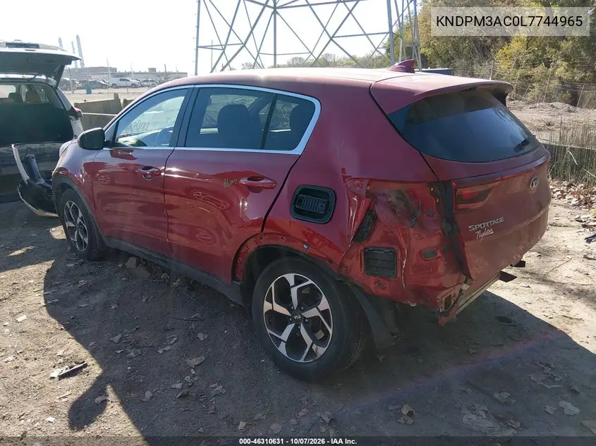 2020 KIA SPORTAGE VIN KNDPM3AC0L7744965 — фото 3