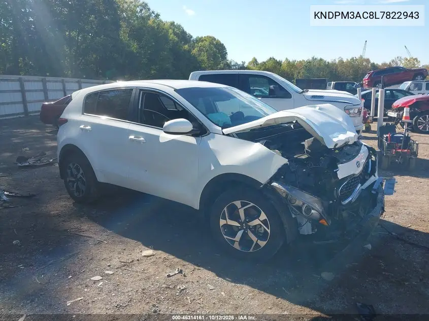 KIA SPORTAGE 2020, VIN KNDPM3AC8L7822943