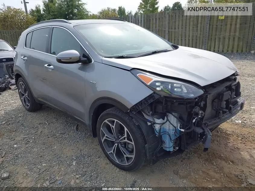 KIA SPORTAGE 2020, VIN KNDPRCA65L7747551
