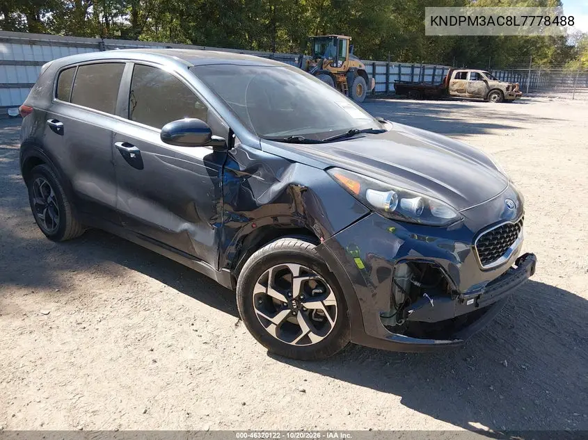 KIA SPORTAGE 2020, VIN KNDPM3AC8L7778488