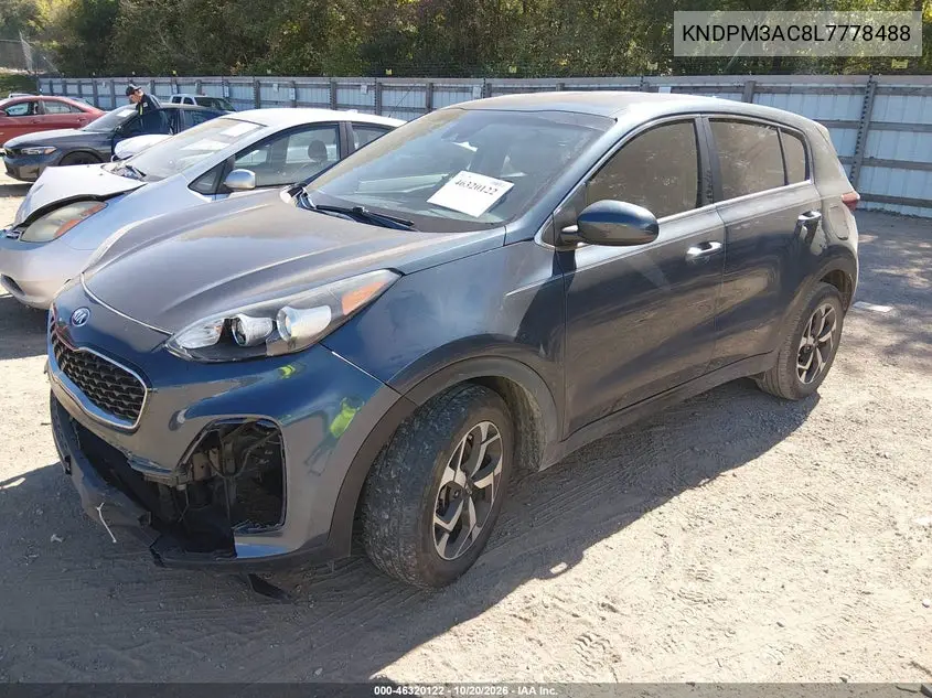 2020 KIA SPORTAGE VIN KNDPM3AC8L7778488 — фото 2