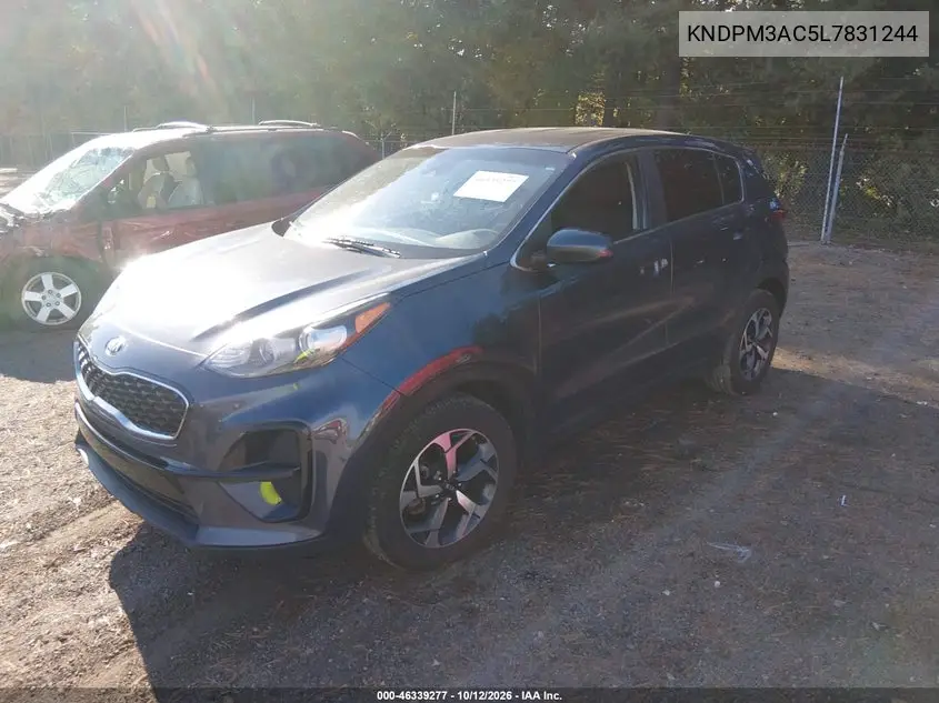 2020 KIA SPORTAGE VIN KNDPM3AC5L7831244 — фото 2