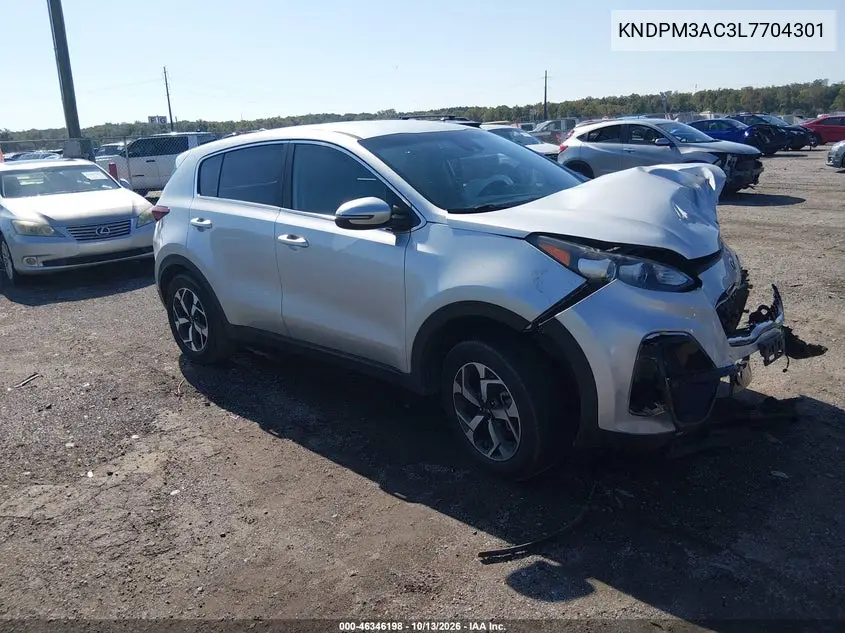 KIA SPORTAGE 2020, VIN KNDPM3AC3L7704301