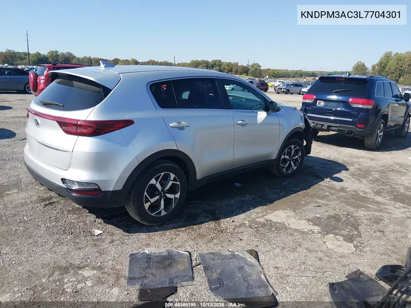 2020 KIA SPORTAGE VIN KNDPM3AC3L7704301 — фото 4