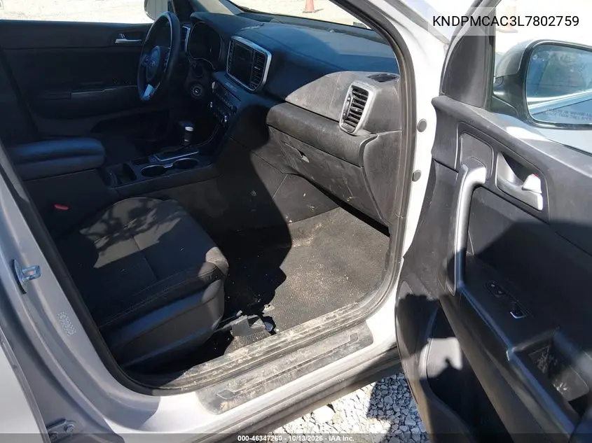 2020 KIA SPORTAGE VIN KNDPMCAC3L7802759 — фото 5