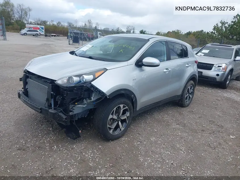 2020 KIA SPORTAGE VIN KNDPMCAC9L7832736 — фото 2