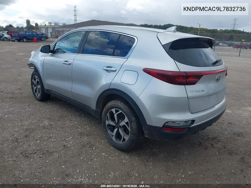 2020 KIA SPORTAGE VIN KNDPMCAC9L7832736 — фото 3