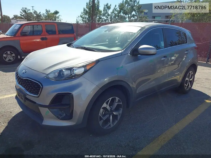 2020 KIA SPORTAGE VIN KNDPM3AC2L7718786 — фото 2