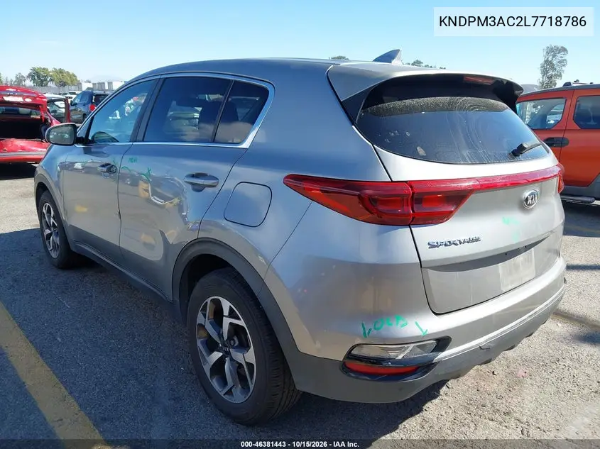 2020 KIA SPORTAGE VIN KNDPM3AC2L7718786 — фото 3