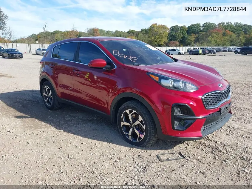 KIA SPORTAGE 2020, VIN KNDPM3AC7L7728844