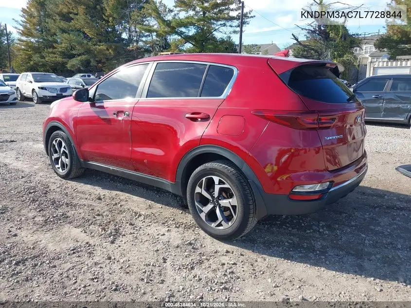 2020 KIA SPORTAGE VIN KNDPM3AC7L7728844 — фото 3