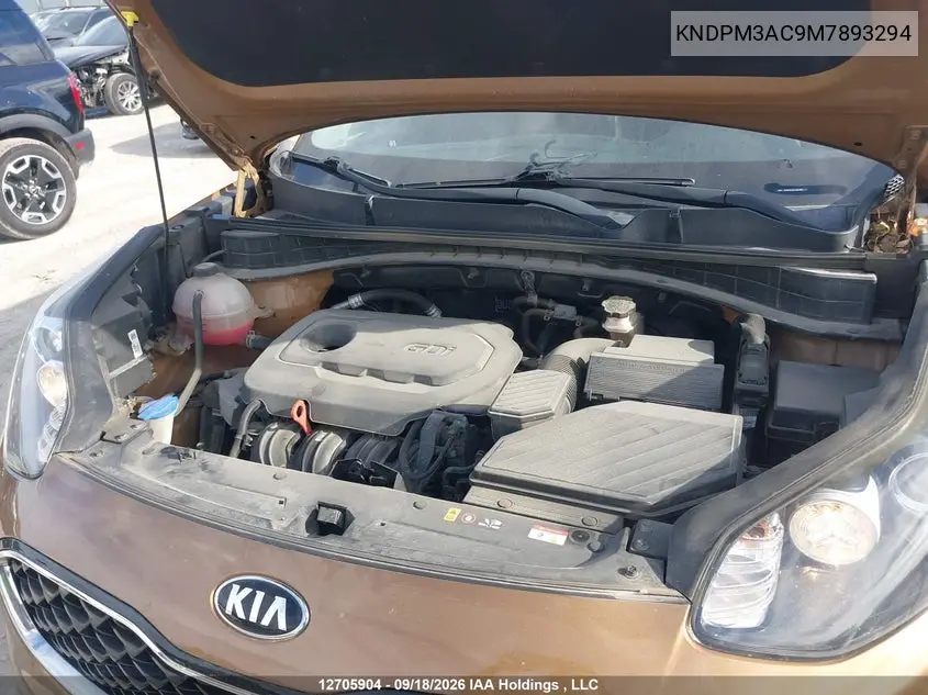 2021 KIA SPORTAGE VIN KNDPM3AC9M7893294 — фото 10