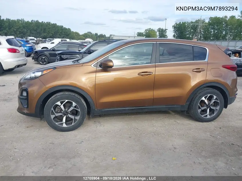 2021 KIA SPORTAGE VIN KNDPM3AC9M7893294 — фото 14