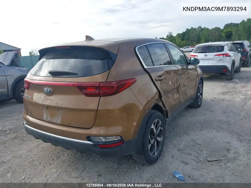 2021 KIA SPORTAGE VIN KNDPM3AC9M7893294 — фото 4