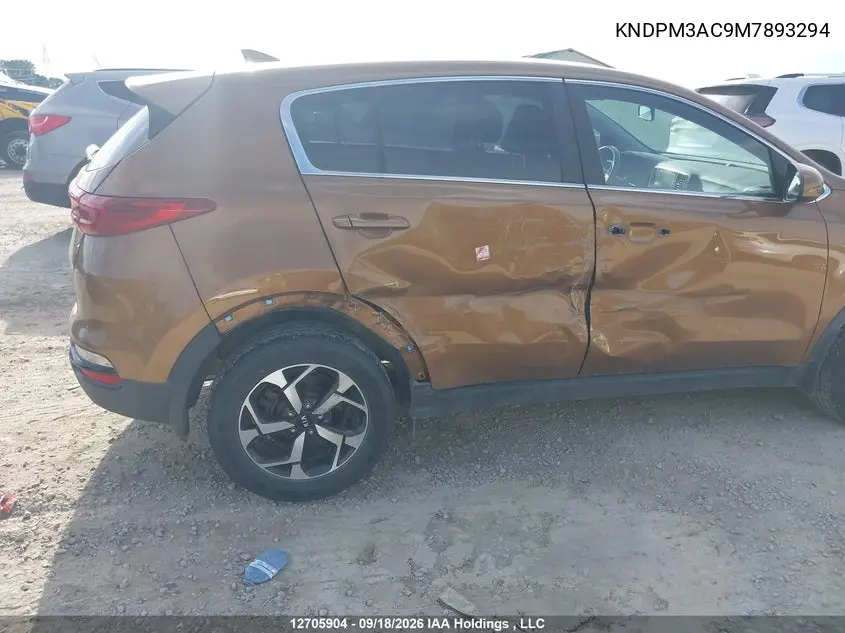 2021 KIA SPORTAGE VIN KNDPM3AC9M7893294 — фото 6