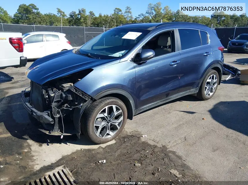 2021 KIA SPORTAGE VIN KNDPN3AC6M7876353 — фото 2