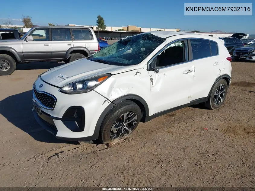 2021 KIA SPORTAGE VIN KNDPM3AC6M7932116 — фото 2