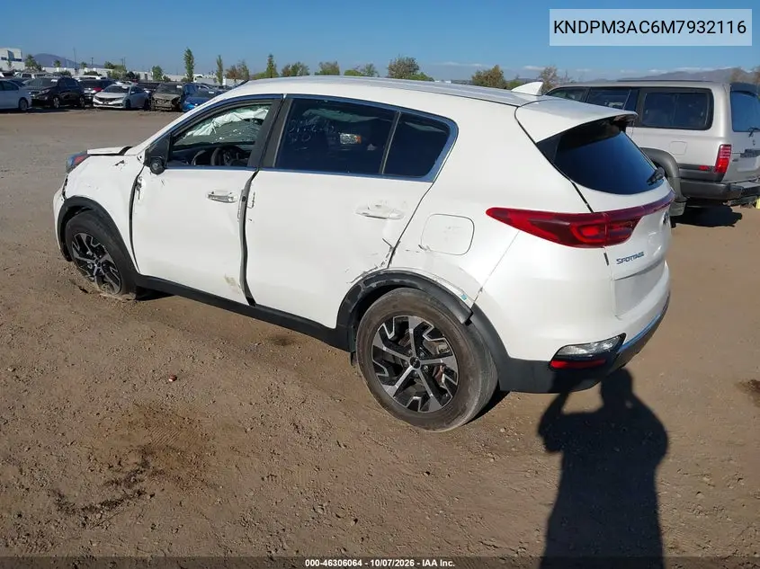 2021 KIA SPORTAGE VIN KNDPM3AC6M7932116 — фото 3