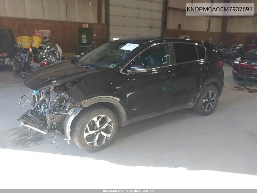 2021 KIA SPORTAGE VIN KNDPMCAC0M7937697 — фото 2