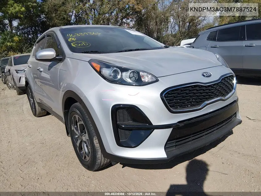 KIA SPORTAGE 2021, VIN KNDPM3AC3M7887524