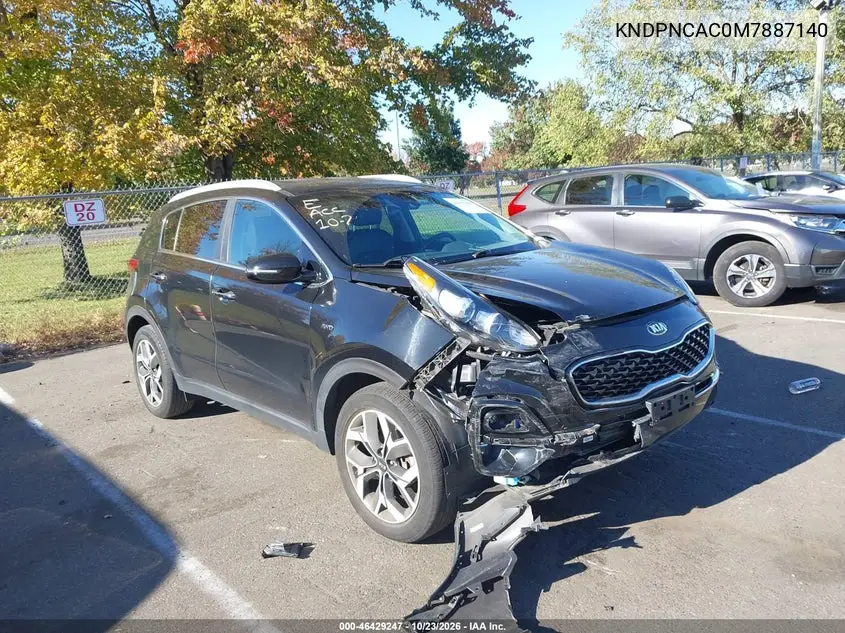 KIA SPORTAGE 2021, VIN KNDPNCAC0M7887140