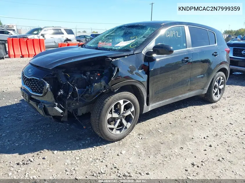 2022 KIA SPORTAGE VIN KNDPMCAC2N7999359 — фото 2