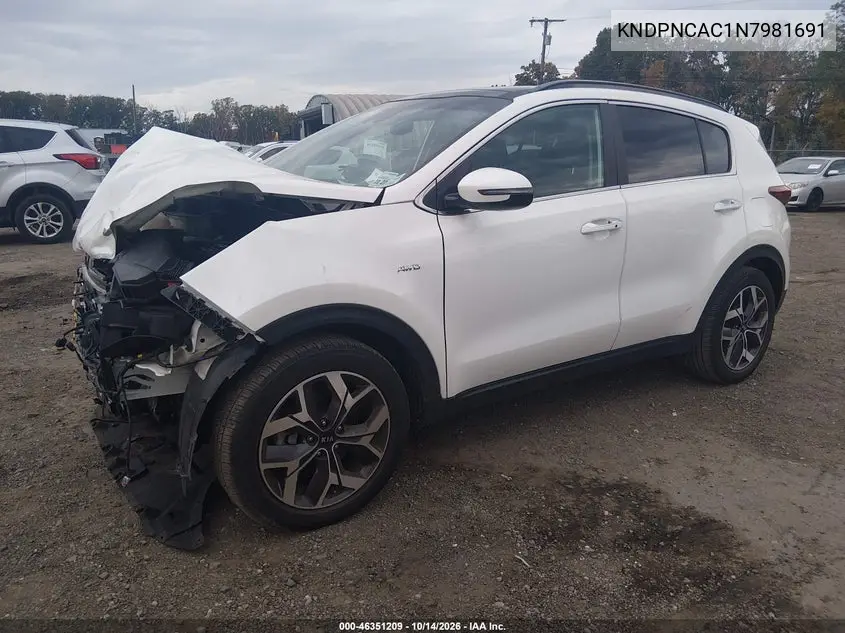 2022 KIA SPORTAGE VIN KNDPNCAC1N7981691 — фото 2