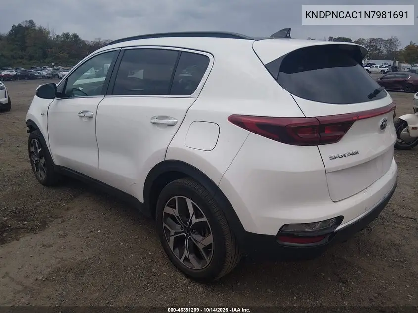2022 KIA SPORTAGE VIN KNDPNCAC1N7981691 — фото 3
