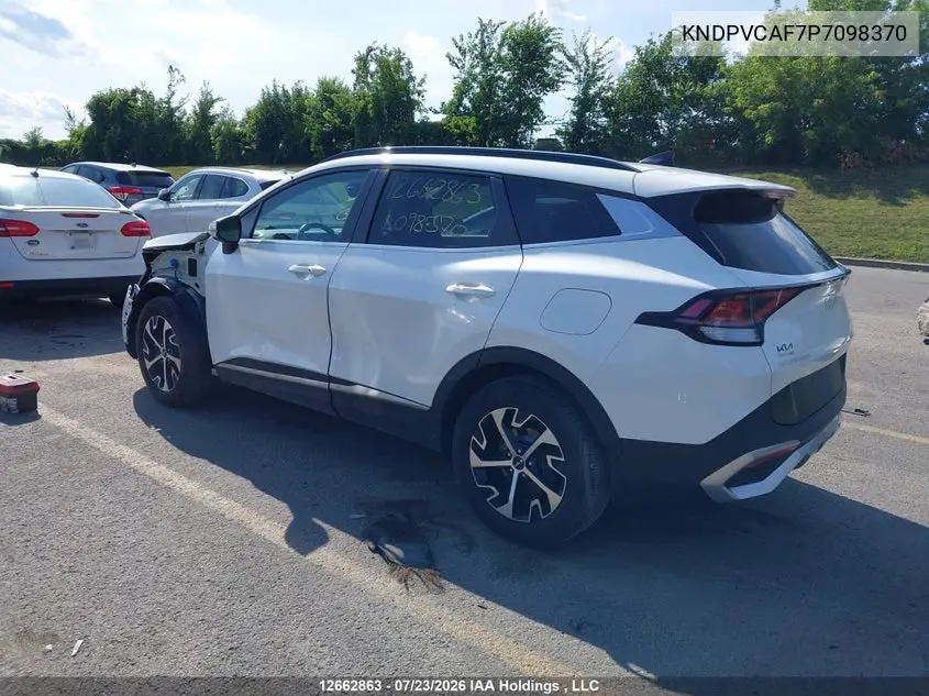 2023 KIA SPORTAGE VIN KNDPVCAF7P7098370 — фото 3