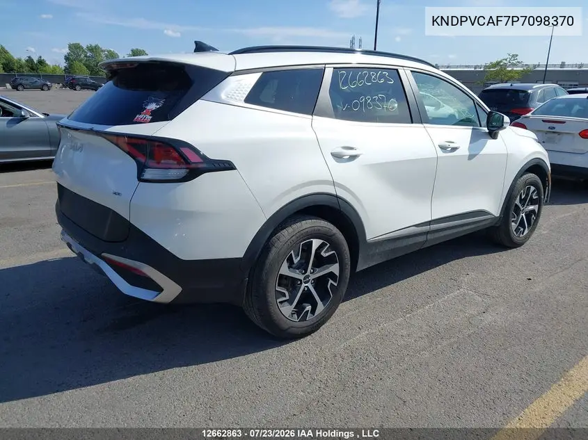 2023 KIA SPORTAGE VIN KNDPVCAF7P7098370 — фото 4