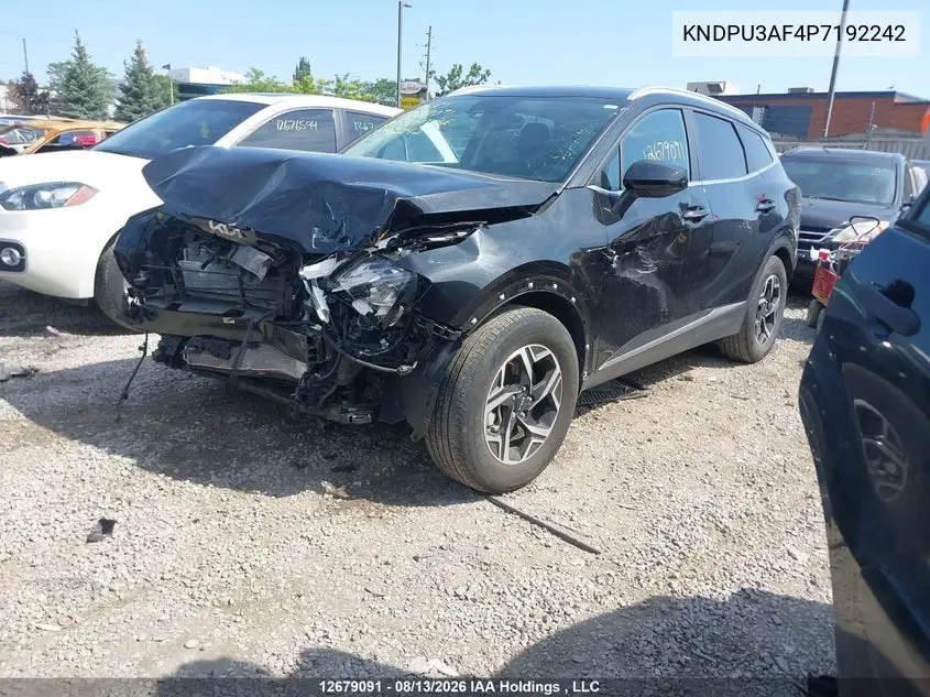 2023 KIA SPORTAGE VIN KNDPU3AF4P7192242 — фото 2