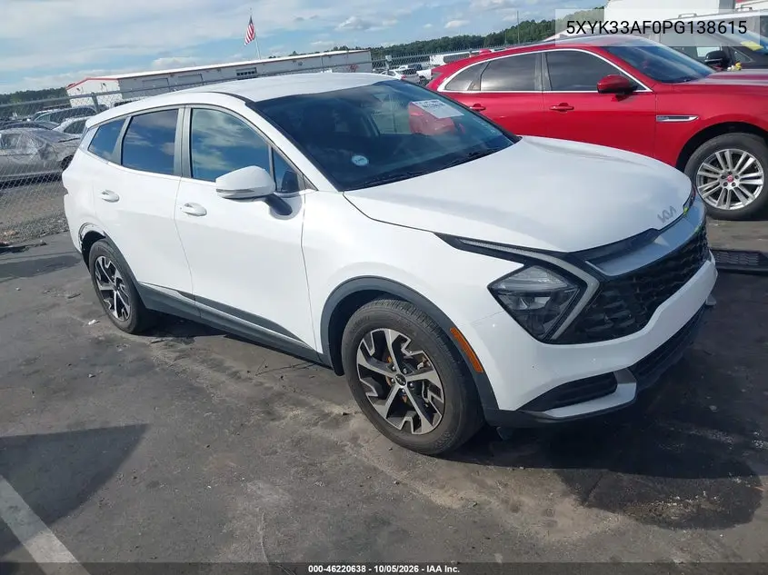 KIA SPORTAGE 2023, VIN 5XYK33AF0PG138615