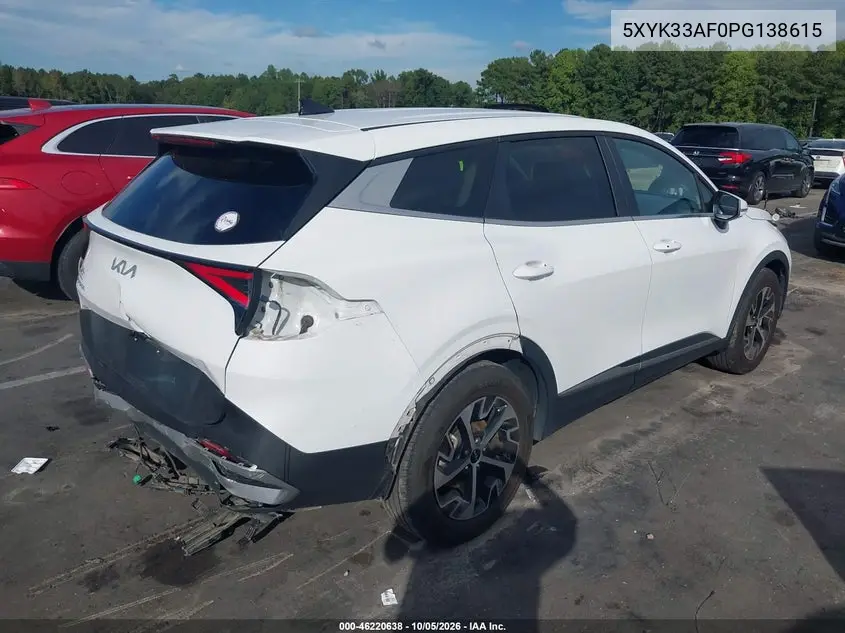2023 KIA SPORTAGE VIN 5XYK33AF0PG138615 — фото 4