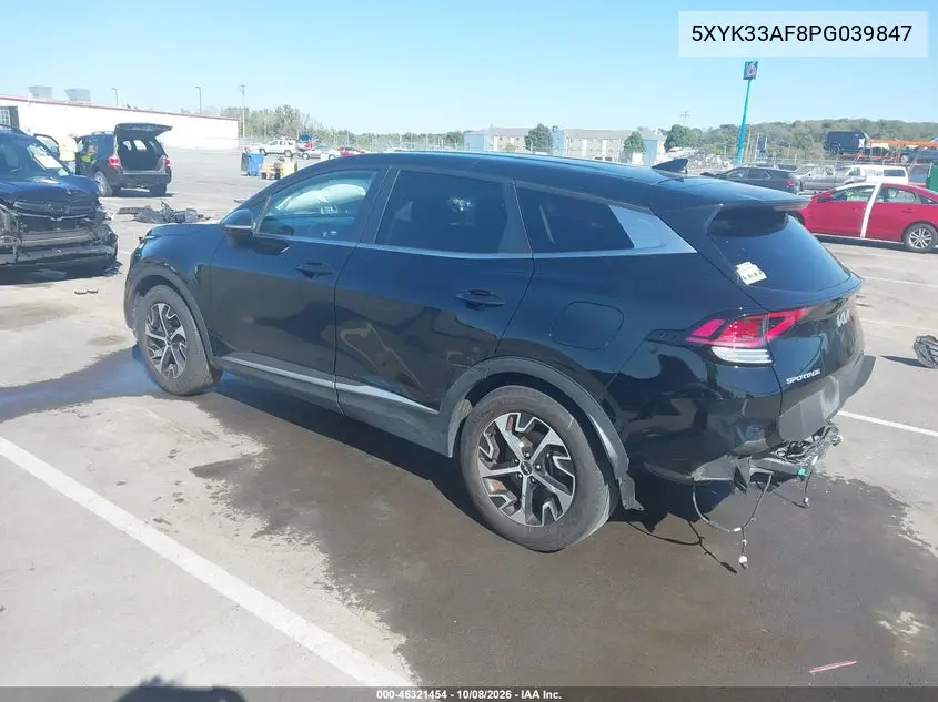 2023 KIA SPORTAGE VIN 5XYK33AF8PG039847 — фото 3