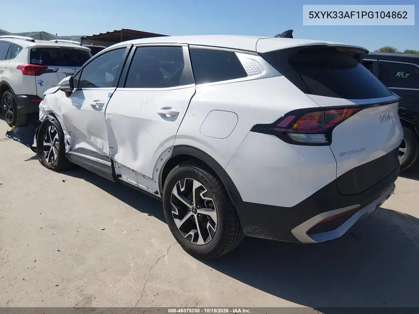 KIA SPORTAGE 2023, VIN 5XYK33AF1PG104862