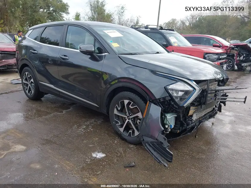 KIA SPORTAGE 2023, VIN 5XYK33AF5PG113399