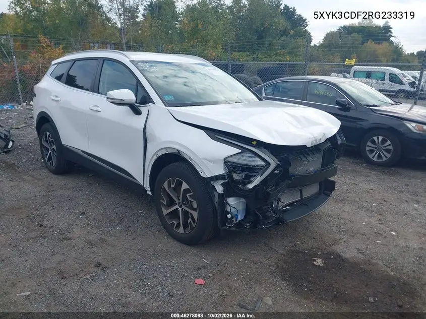 KIA SPORTAGE 2024, VIN 5XYK3CDF2RG233319