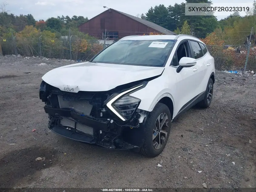 2024 KIA SPORTAGE VIN 5XYK3CDF2RG233319 — фото 2