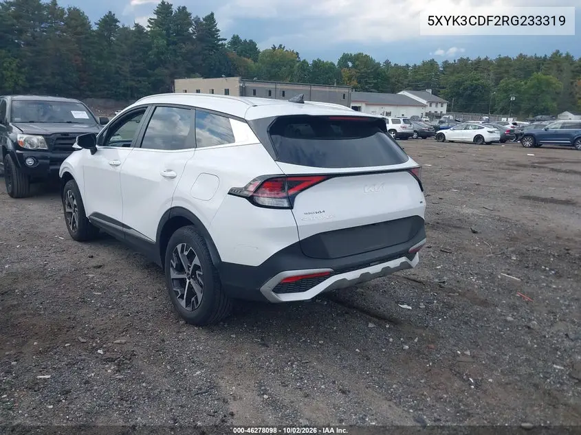 2024 KIA SPORTAGE VIN 5XYK3CDF2RG233319 — фото 3