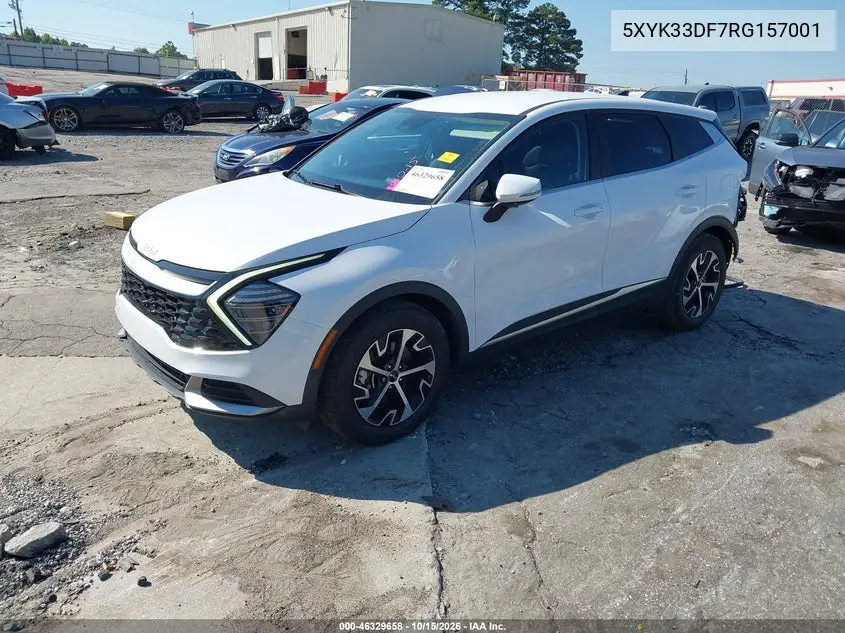 2024 KIA SPORTAGE VIN 5XYK33DF7RG157001 — фото 2
