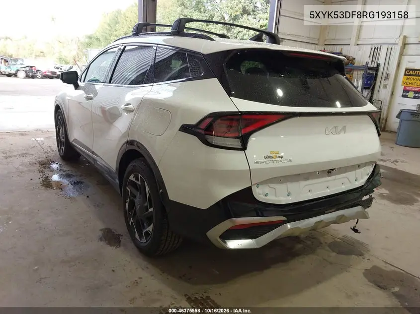 2024 KIA SPORTAGE VIN 5XYK53DF8RG193158 — фото 3