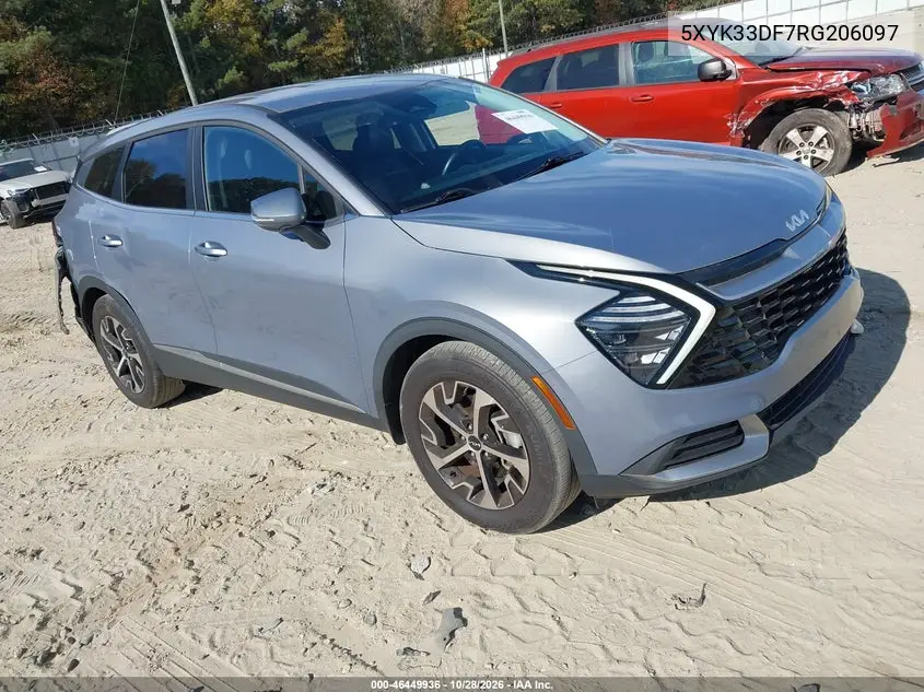 KIA SPORTAGE 2024, VIN 5XYK33DF7RG206097