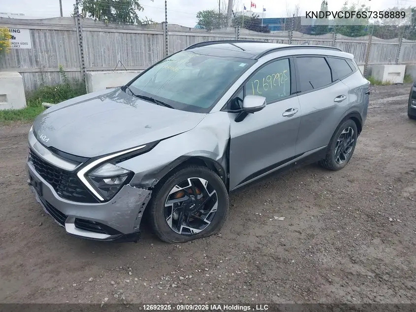 2025 KIA SPORTAGE VIN KNDPVCDF6S7358889 — фото 2