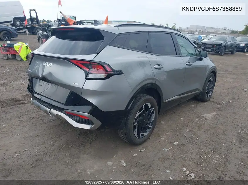 2025 KIA SPORTAGE VIN KNDPVCDF6S7358889 — фото 4