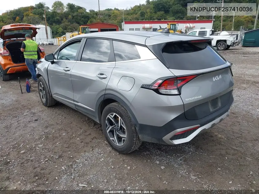 2025 KIA SPORTAGE VIN KNDPUCDF2S7410036 — фото 3