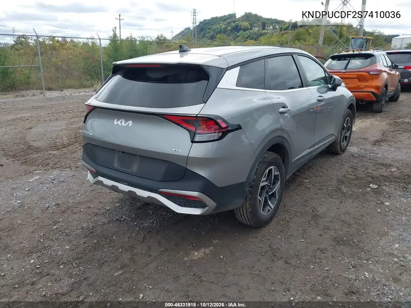 2025 KIA SPORTAGE VIN KNDPUCDF2S7410036 — фото 4