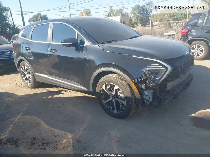 KIA SPORTAGE 2025, VIN 5XYK33DFXSG281771