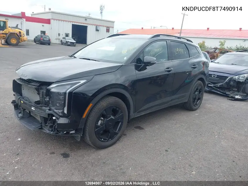 2026 KIA SPORTAGE VIN KNDPUCDF8T7490914 — фото 2