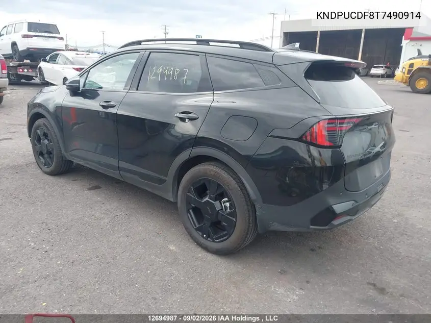 2026 KIA SPORTAGE VIN KNDPUCDF8T7490914 — фото 3