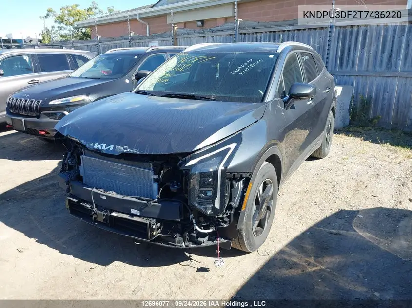 2026 KIA SPORTAGE VIN KNDPU3DF2T7436220 — фото 2